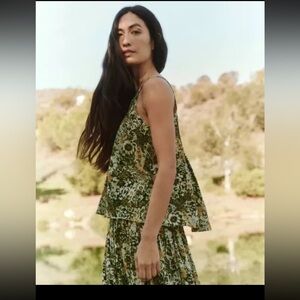 NWT THE GREAT The Pebble Tank, Heirloom Floral, Size 2